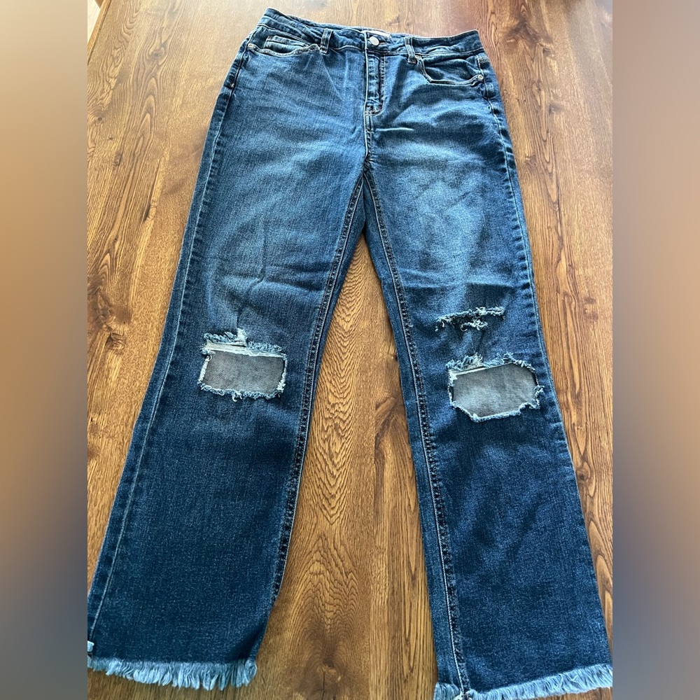 Womens Harper Heritage High Rise Straight Raw Hem Jeans size 30